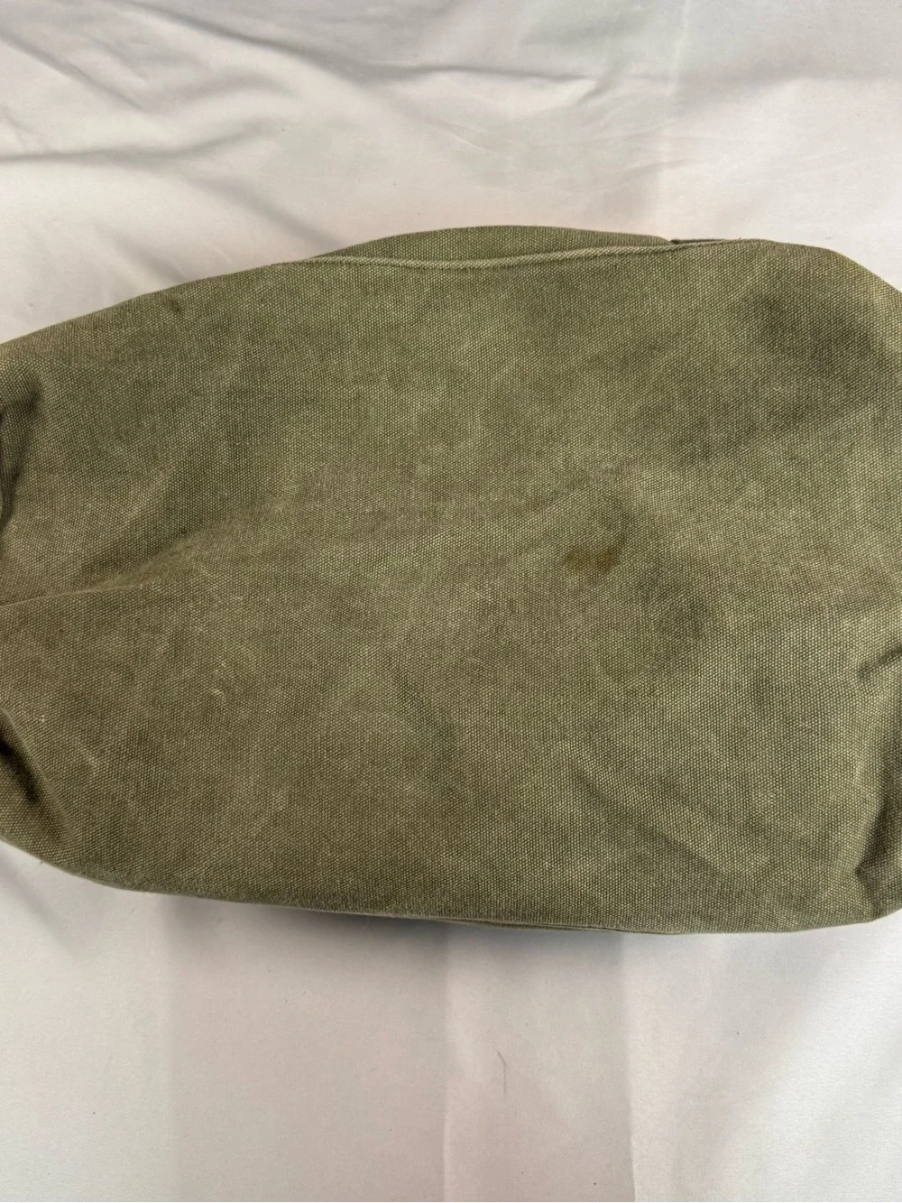 L.L. Bean Olive Canvas Duffel Bag Duo